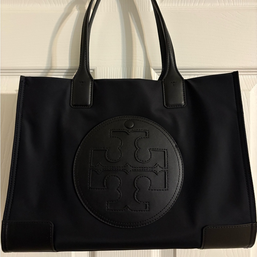 Tory Burch Small Matte Ella Black Shoulder Bag